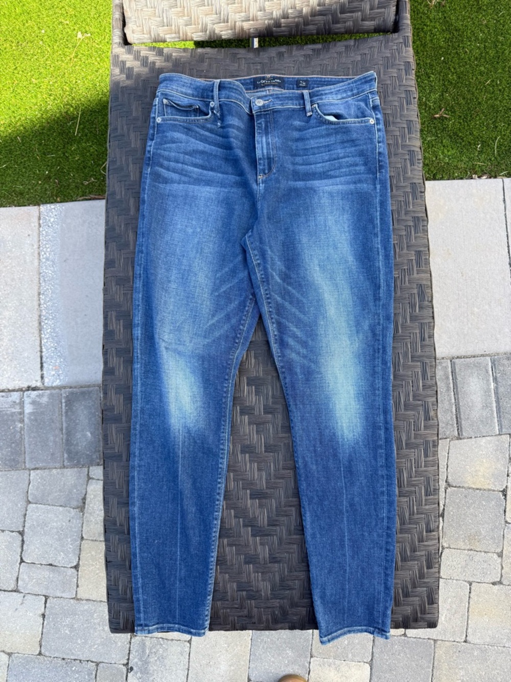 Lucky Brand Blue Denim Jeans with Contrast Stitching